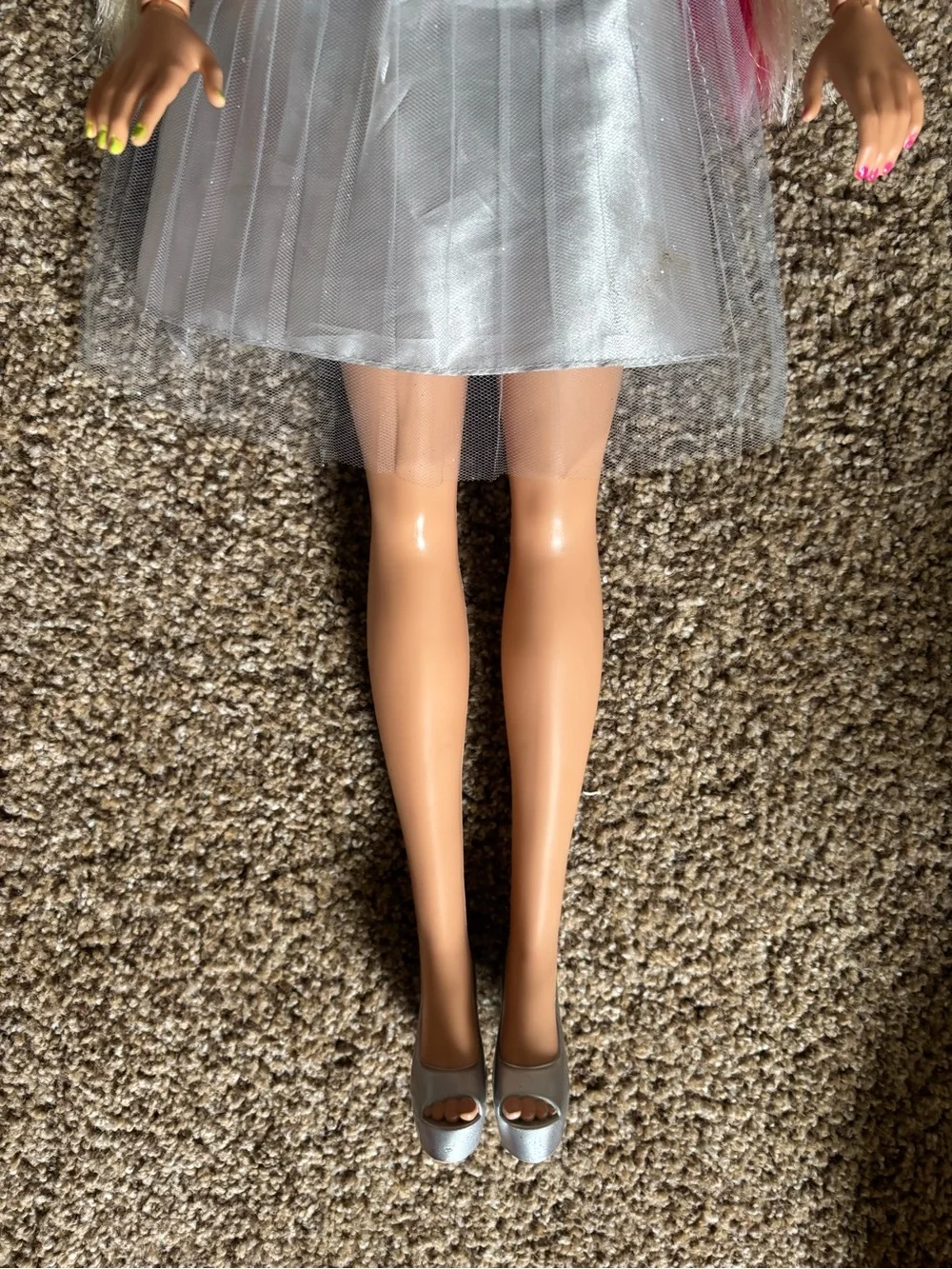 2016 Barbie Just Play Mattel My Size 28” Rainbow Sparkle Stripe Doll